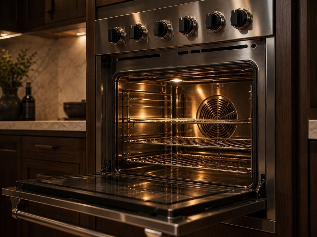Viking wall oven interior with bake element serviced in Piedmont