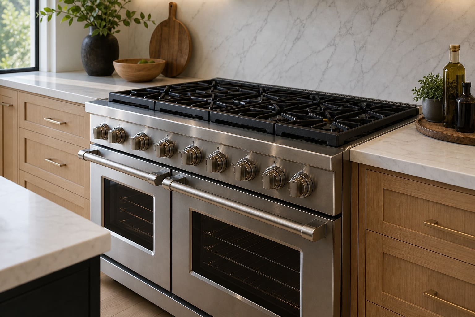 Viking professional range serviced in a Piedmont kitchen